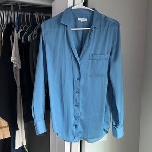 Equipment Femme Blue Silk Top, worn once